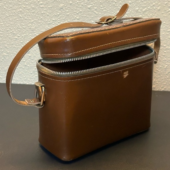 Vintage Genuine Cowhide Camera Storage Bag - Picture 1 of 6